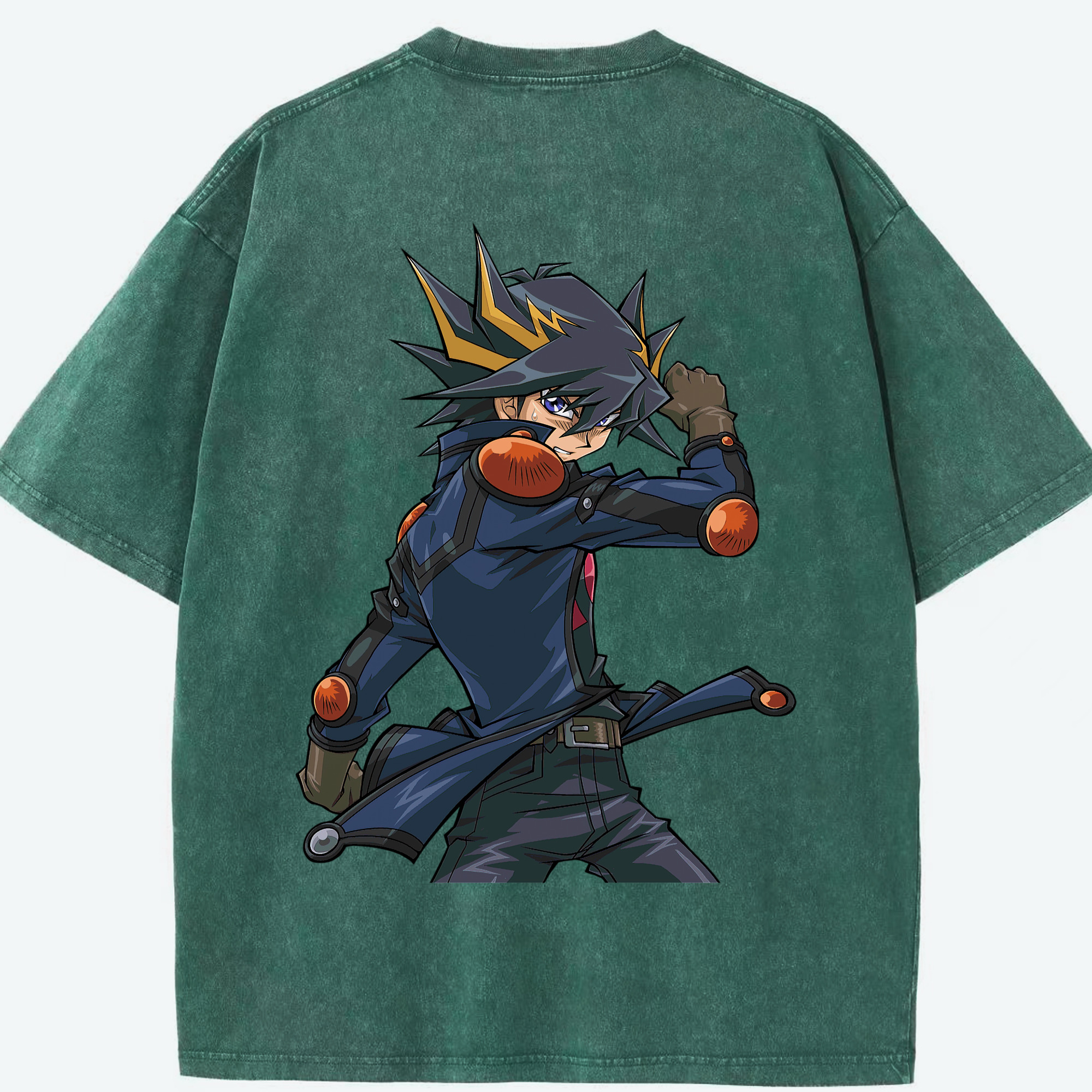 （画像用） 遊☆戯☆王 Yu-Gi-Oh! 綿100% ヴィンテージ風 半袖Tシャツ（背面プリント）